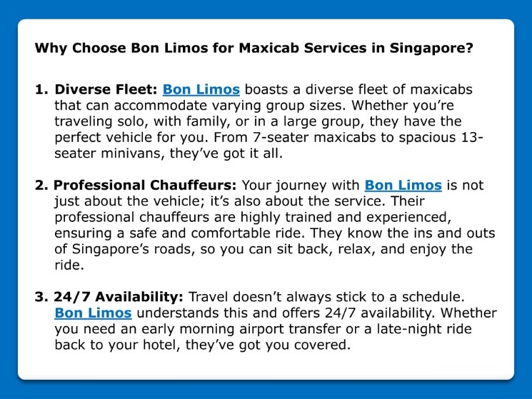 Experience Hassle-free Travel with Maxicab Services in Singapore